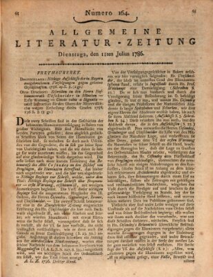 Allgemeine Literatur-Zeitung (Literarisches Zentralblatt für Deutschland) Dienstag 11. Juli 1786