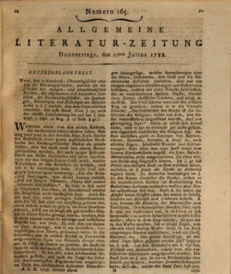Allgemeine Literatur-Zeitung (Literarisches Zentralblatt für Deutschland) Donnerstag 10. Juli 1788