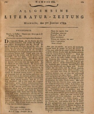 Allgemeine Literatur-Zeitung (Literarisches Zentralblatt für Deutschland) Mittwoch 3. Juni 1789