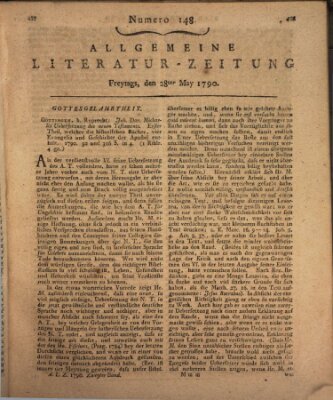 Allgemeine Literatur-Zeitung (Literarisches Zentralblatt für Deutschland) Freitag 28. Mai 1790