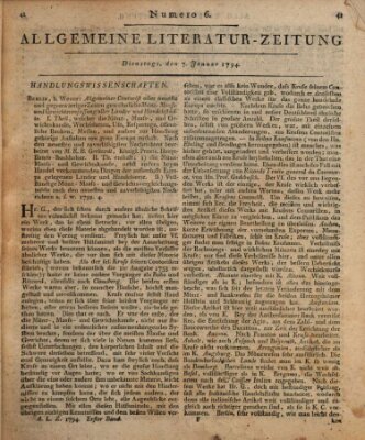 Allgemeine Literatur-Zeitung (Literarisches Zentralblatt für Deutschland) Dienstag 7. Januar 1794