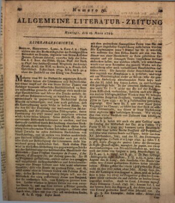 Allgemeine Literatur-Zeitung (Literarisches Zentralblatt für Deutschland) Montag 23. März 1795