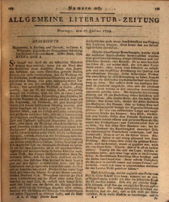 Allgemeine Literatur-Zeitung (Literarisches Zentralblatt für Deutschland) Montag 27. Juli 1795
