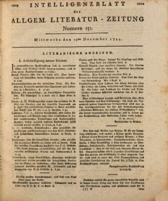 Allgemeine Literatur-Zeitung (Literarisches Zentralblatt für Deutschland) Mittwoch 23. Dezember 1795