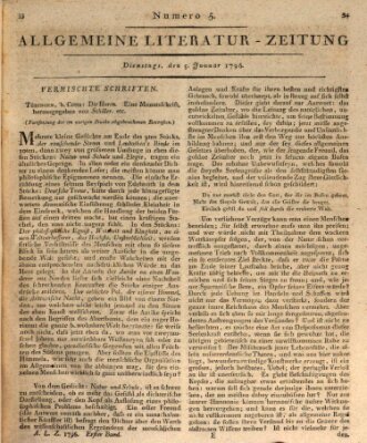 Allgemeine Literatur-Zeitung (Literarisches Zentralblatt für Deutschland) Dienstag 5. Januar 1796