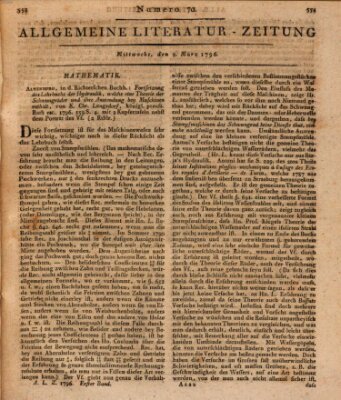 Allgemeine Literatur-Zeitung (Literarisches Zentralblatt für Deutschland) Mittwoch 2. März 1796