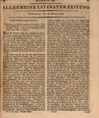 Allgemeine Literatur-Zeitung (Literarisches Zentralblatt für Deutschland) Donnerstag 16. Juni 1796
