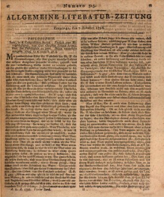 Allgemeine Literatur-Zeitung (Literarisches Zentralblatt für Deutschland) Freitag 7. Oktober 1796