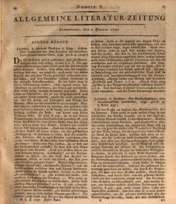Allgemeine Literatur-Zeitung (Literarisches Zentralblatt für Deutschland) Samstag 7. Januar 1797