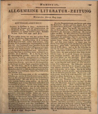 Allgemeine Literatur-Zeitung (Literarisches Zentralblatt für Deutschland) Mittwoch 31. Mai 1797