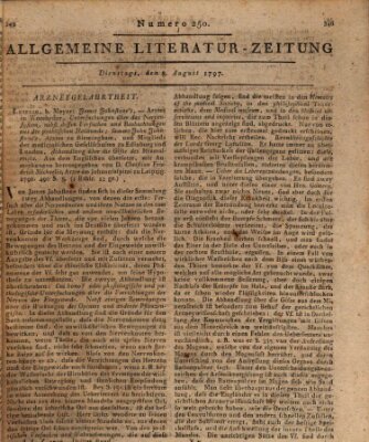 Allgemeine Literatur-Zeitung (Literarisches Zentralblatt für Deutschland) Dienstag 8. August 1797