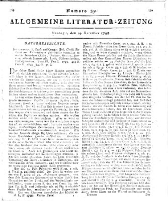 Allgemeine Literatur-Zeitung (Literarisches Zentralblatt für Deutschland) Montag 24. Dezember 1798