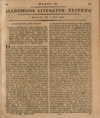 Allgemeine Literatur-Zeitung (Literarisches Zentralblatt für Deutschland) Mittwoch 5. März 1800