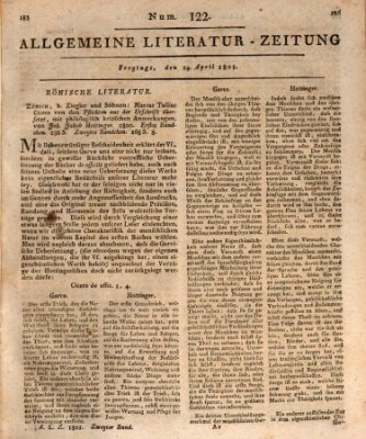 Allgemeine Literatur-Zeitung (Literarisches Zentralblatt für Deutschland) Freitag 24. April 1801