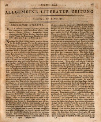 Allgemeine Literatur-Zeitung (Literarisches Zentralblatt für Deutschland) Dienstag 5. Mai 1801