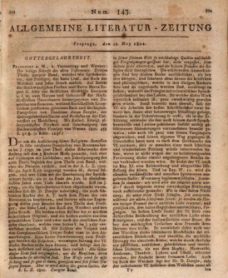 Allgemeine Literatur-Zeitung (Literarisches Zentralblatt für Deutschland) Freitag 15. Mai 1801
