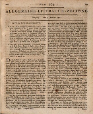 Allgemeine Literatur-Zeitung (Literarisches Zentralblatt für Deutschland) Freitag 5. Juni 1801