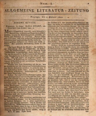 Allgemeine Literatur-Zeitung (Literarisches Zentralblatt für Deutschland) Freitag 1. Januar 1802