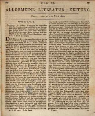 Allgemeine Literatur-Zeitung (Literarisches Zentralblatt für Deutschland) Donnerstag 18. März 1802