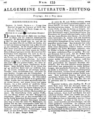 Allgemeine Literatur-Zeitung (Literarisches Zentralblatt für Deutschland) Freitag 7. Mai 1802