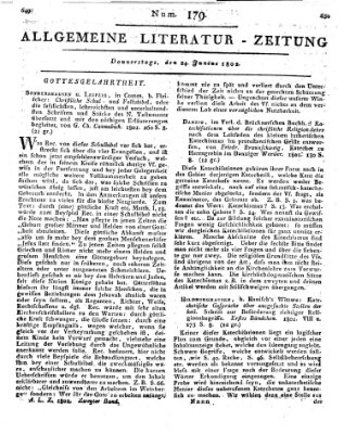 Allgemeine Literatur-Zeitung (Literarisches Zentralblatt für Deutschland) Donnerstag 24. Juni 1802