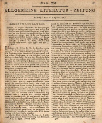 Allgemeine Literatur-Zeitung (Literarisches Zentralblatt für Deutschland) Montag 16. August 1802