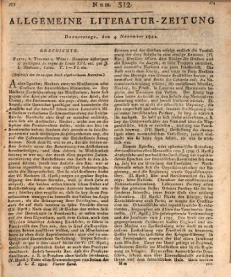 Allgemeine Literatur-Zeitung (Literarisches Zentralblatt für Deutschland) Donnerstag 4. November 1802