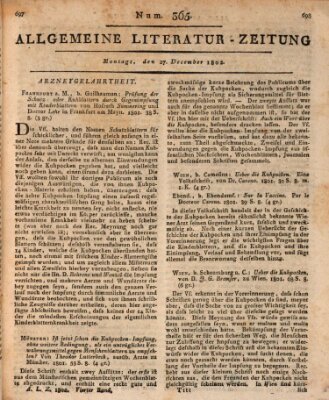 Allgemeine Literatur-Zeitung (Literarisches Zentralblatt für Deutschland) Montag 27. Dezember 1802