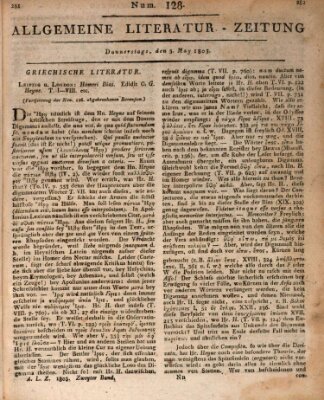 Allgemeine Literatur-Zeitung (Literarisches Zentralblatt für Deutschland) Donnerstag 5. Mai 1803