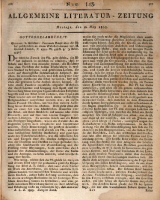 Allgemeine Literatur-Zeitung (Literarisches Zentralblatt für Deutschland) Montag 16. Mai 1803