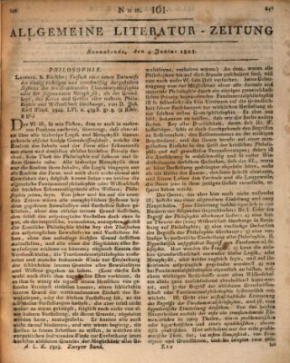 Allgemeine Literatur-Zeitung (Literarisches Zentralblatt für Deutschland) Samstag 4. Juni 1803