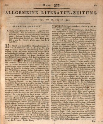 Allgemeine Literatur-Zeitung (Literarisches Zentralblatt für Deutschland) Dienstag 16. August 1803