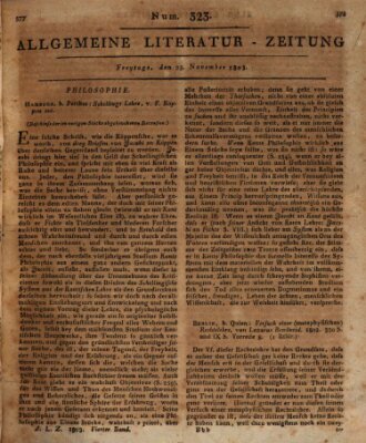 Allgemeine Literatur-Zeitung (Literarisches Zentralblatt für Deutschland) Freitag 25. November 1803