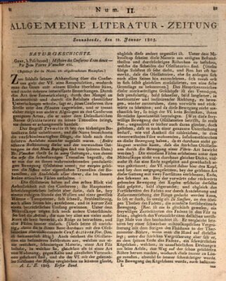 Allgemeine Literatur-Zeitung (Literarisches Zentralblatt für Deutschland) Samstag 12. Januar 1805