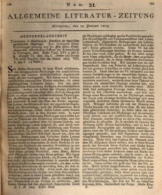 Allgemeine Literatur-Zeitung (Literarisches Zentralblatt für Deutschland) Mittwoch 23. Januar 1805