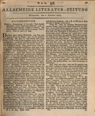 Allgemeine Literatur-Zeitung (Literarisches Zentralblatt für Deutschland) Mittwoch 6. Februar 1805