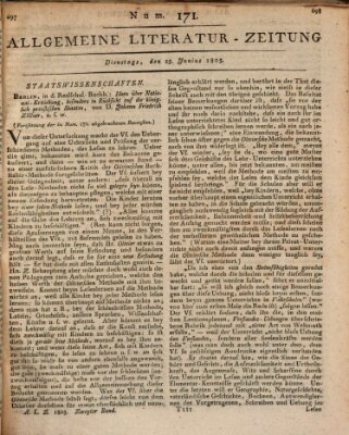 Allgemeine Literatur-Zeitung (Literarisches Zentralblatt für Deutschland) Dienstag 25. Juni 1805