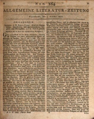 Allgemeine Literatur-Zeitung (Literarisches Zentralblatt für Deutschland) Samstag 5. Oktober 1805