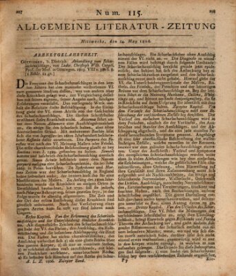 Allgemeine Literatur-Zeitung (Literarisches Zentralblatt für Deutschland) Mittwoch 14. Mai 1806