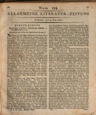 Allgemeine Literatur-Zeitung (Literarisches Zentralblatt für Deutschland) Freitag 23. Mai 1806