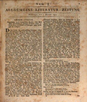 Allgemeine Literatur-Zeitung (Literarisches Zentralblatt für Deutschland) Dienstag 1. Januar 1811