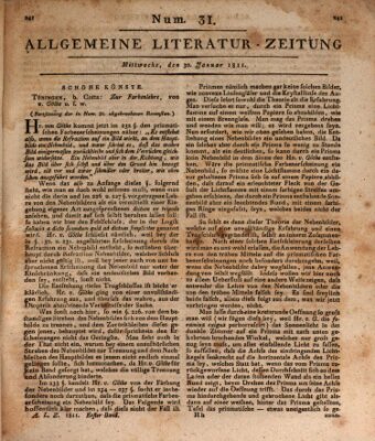 Allgemeine Literatur-Zeitung (Literarisches Zentralblatt für Deutschland) Mittwoch 30. Januar 1811