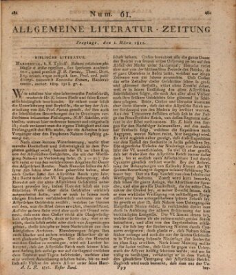 Allgemeine Literatur-Zeitung (Literarisches Zentralblatt für Deutschland) Freitag 1. März 1811