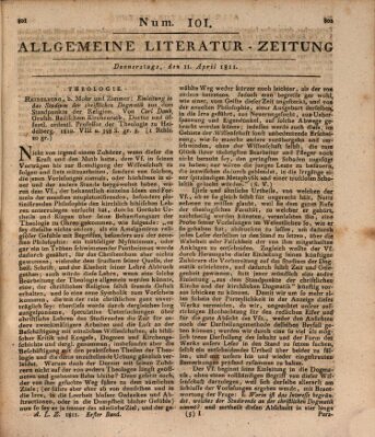 Allgemeine Literatur-Zeitung (Literarisches Zentralblatt für Deutschland) Donnerstag 11. April 1811
