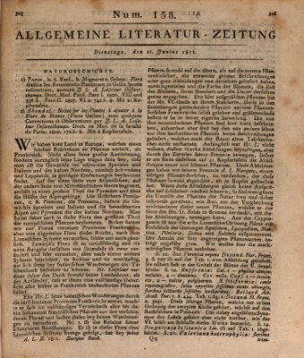 Allgemeine Literatur-Zeitung (Literarisches Zentralblatt für Deutschland) Dienstag 11. Juni 1811