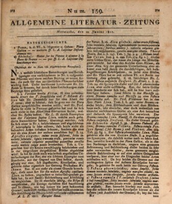 Allgemeine Literatur-Zeitung (Literarisches Zentralblatt für Deutschland) Mittwoch 12. Juni 1811
