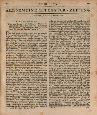 Allgemeine Literatur-Zeitung (Literarisches Zentralblatt für Deutschland) Freitag 28. Juni 1811