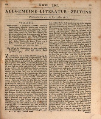 Allgemeine Literatur-Zeitung (Literarisches Zentralblatt für Deutschland) Donnerstag 26. September 1811