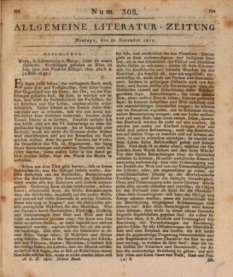 Allgemeine Literatur-Zeitung (Literarisches Zentralblatt für Deutschland) Montag 18. November 1811