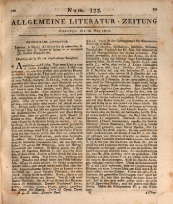 Allgemeine Literatur-Zeitung (Literarisches Zentralblatt für Deutschland) Dienstag 19. Mai 1812